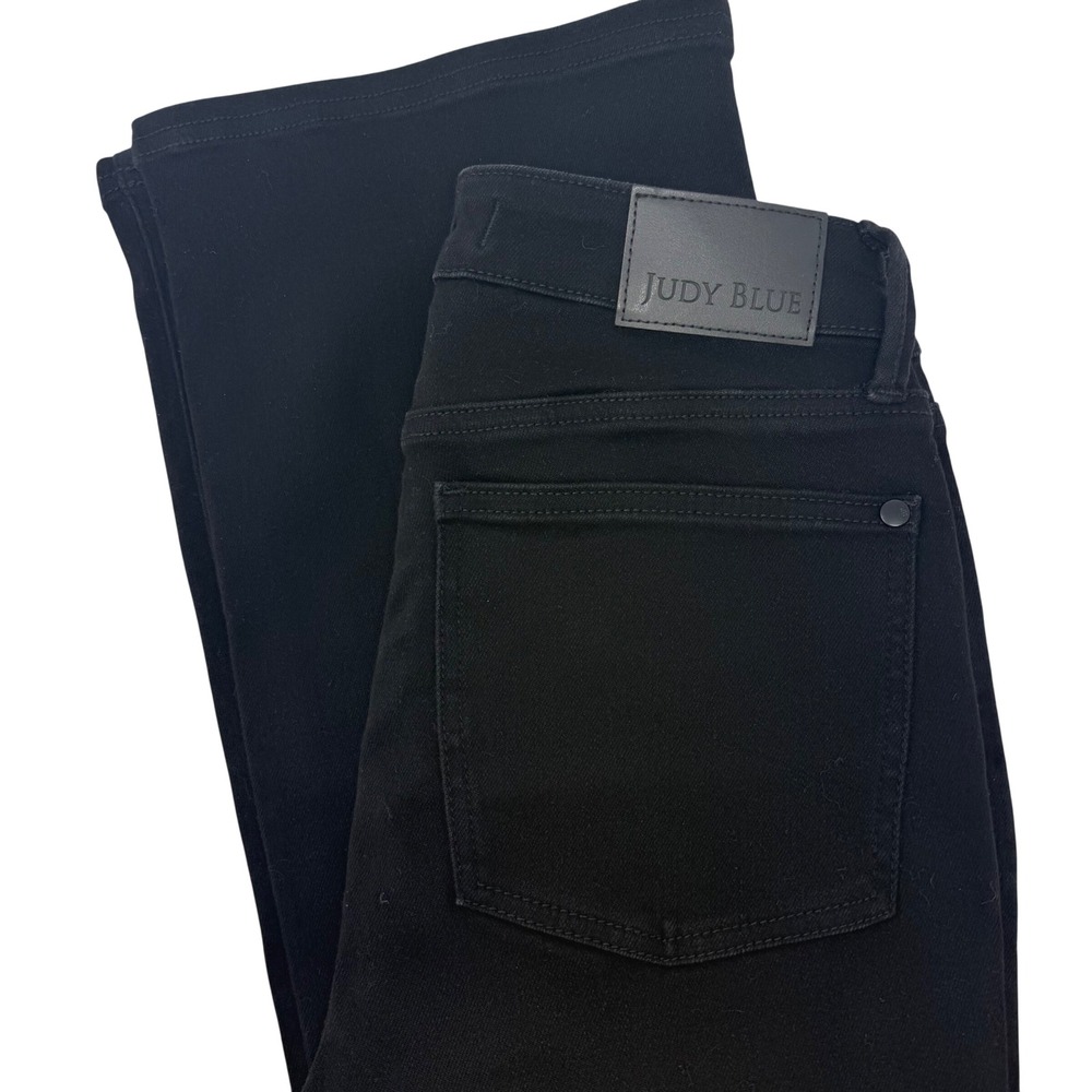 Judy Blue Womens 5/27 Petite High Rise Bootcut Jeans Black JB881184-PT-BK